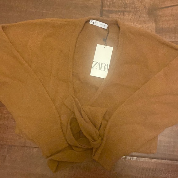 Zara Knit Wrap Sweater - Picture 7 of 9